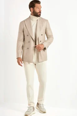 Veste croisée sable - Made in Italy