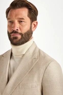 Veste croisée sable - Made in Italy