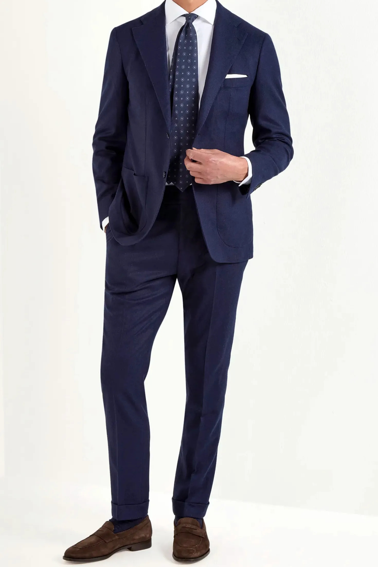 Veste en flanelle bleue - Made in Italy