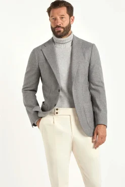 Veste en flanelle gris moyen - Made in Italy