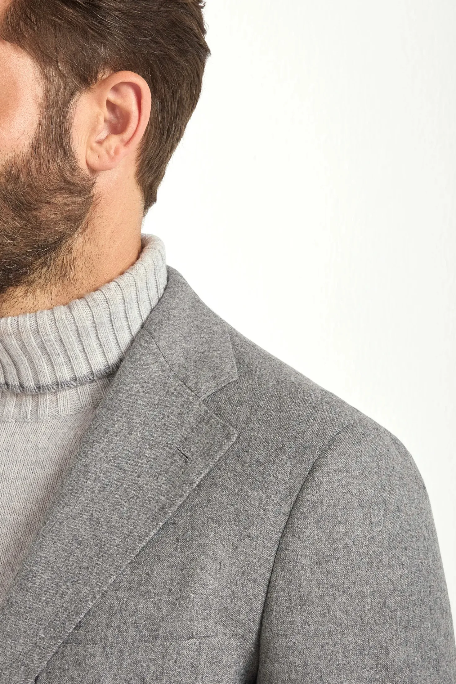 Veste en flanelle gris moyen - Made in Italy