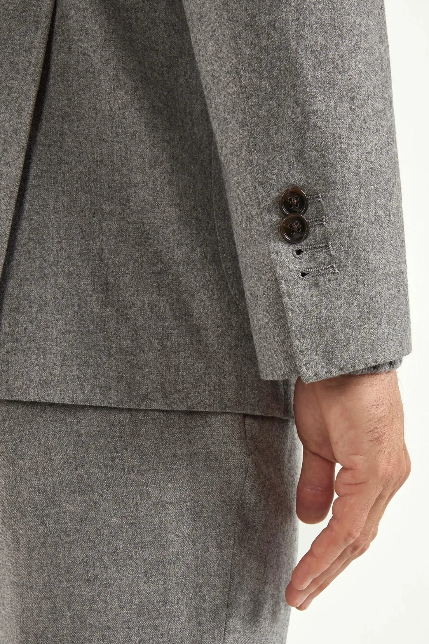 Veste en flanelle gris moyen - Made in Italy