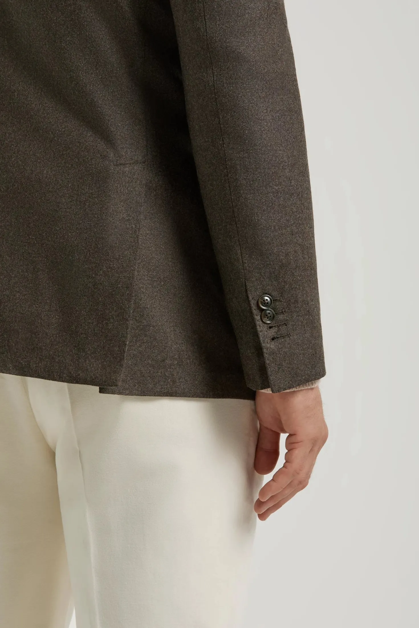 Veste en flanelle marron - Made in Italy