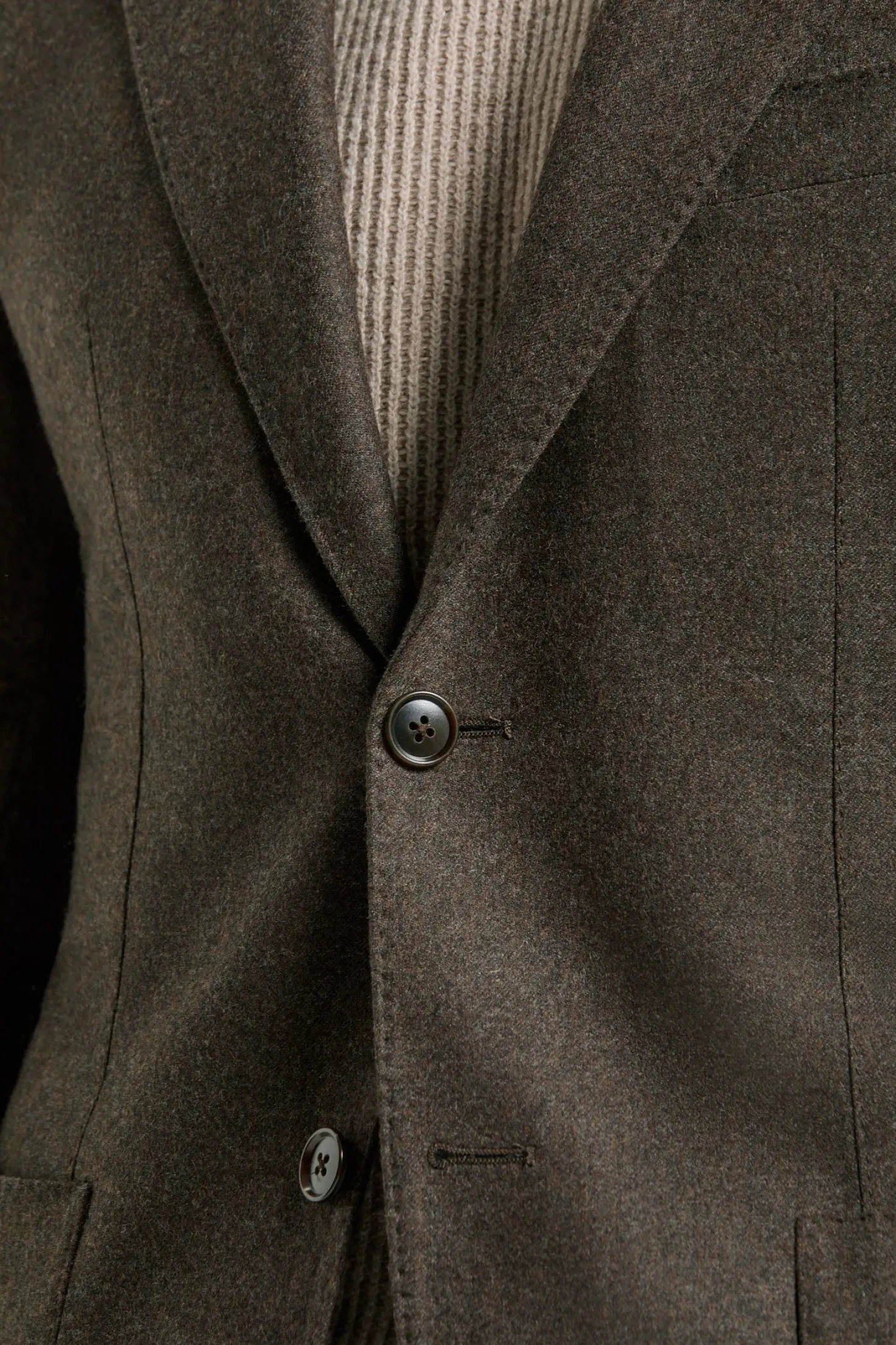 Veste en flanelle marron - Made in Italy