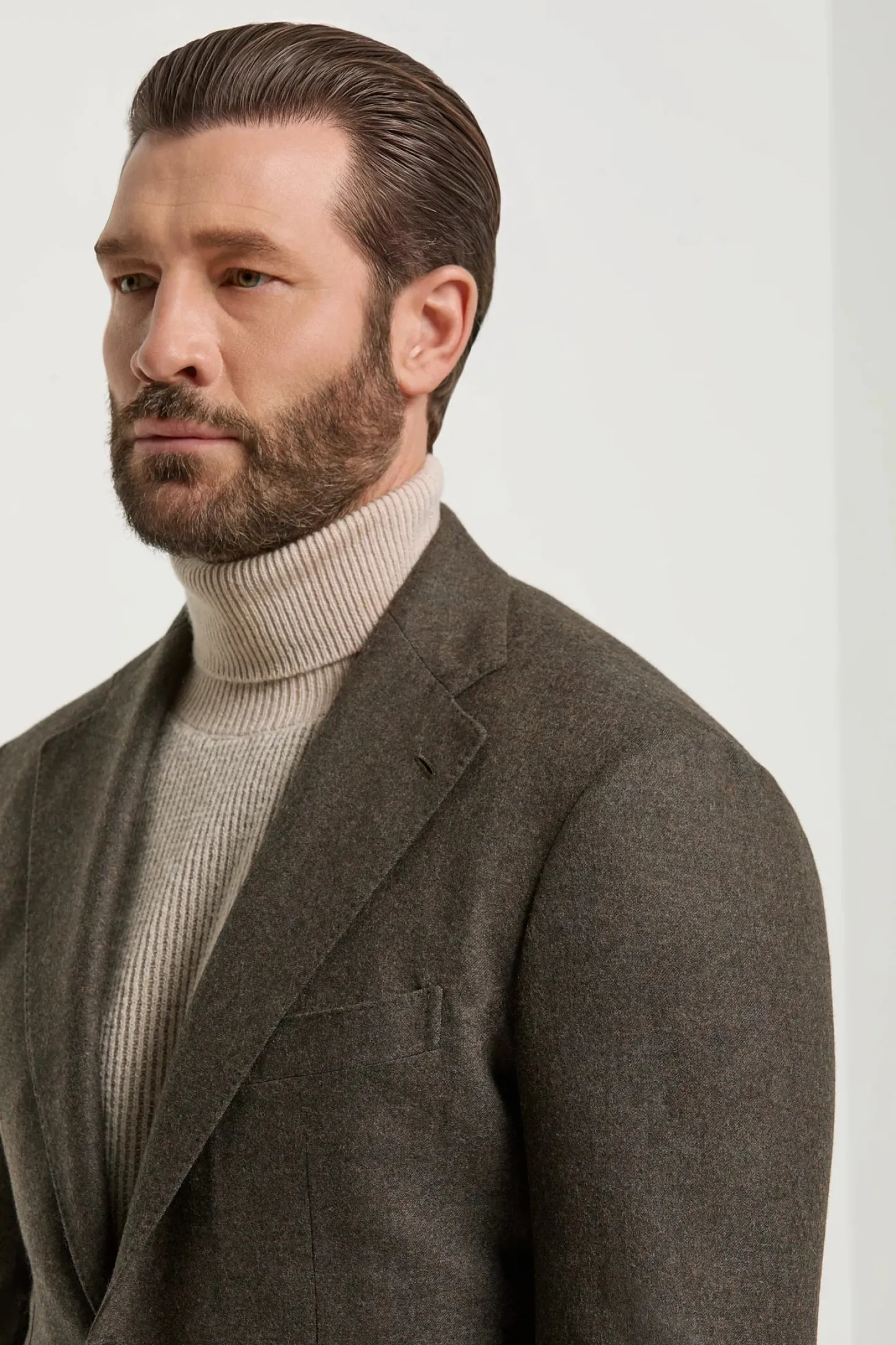 Veste en flanelle marron - Made in Italy
