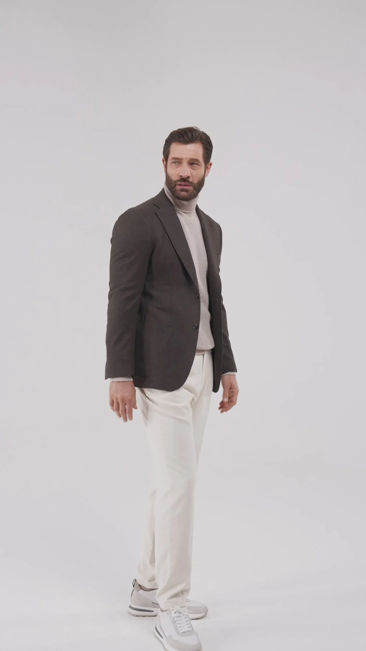 Veste en flanelle marron - Made in Italy