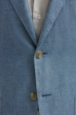 Veste en lin bleu clair - Made in Italy