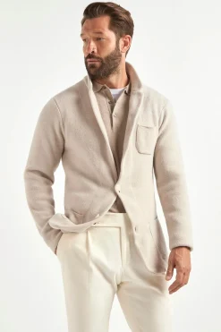 Veste en maille Stone – laine et cachemire – Made in Italy