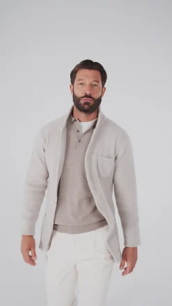 Veste en maille Stone – laine et cachemire – Made in Italy
