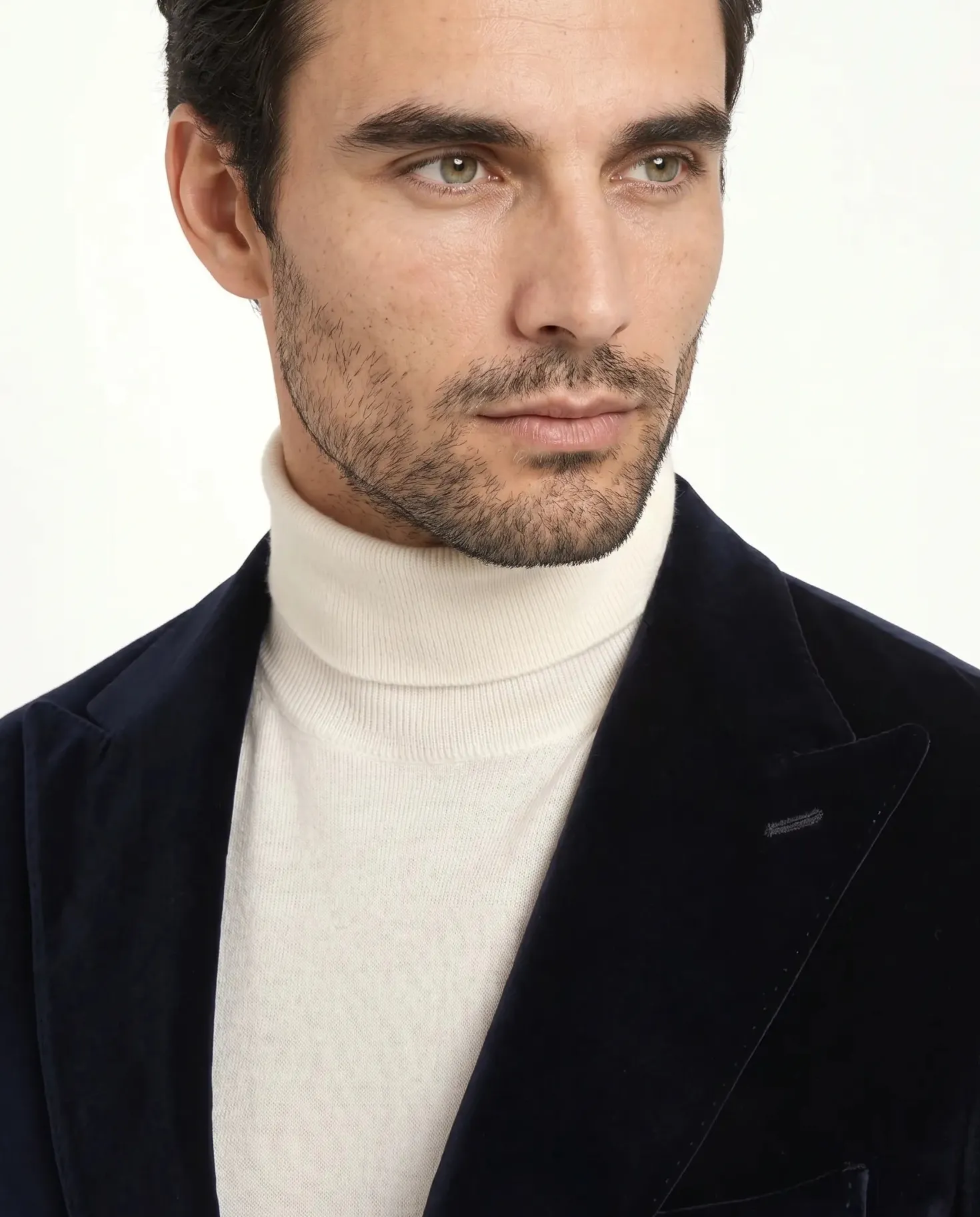 Veste en velours bleu marine - Made in Italy