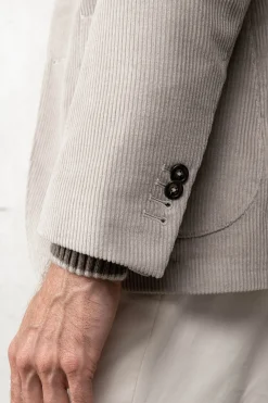 Veste en velours côtelé beige « Soragna Collection » - Made in Italy
