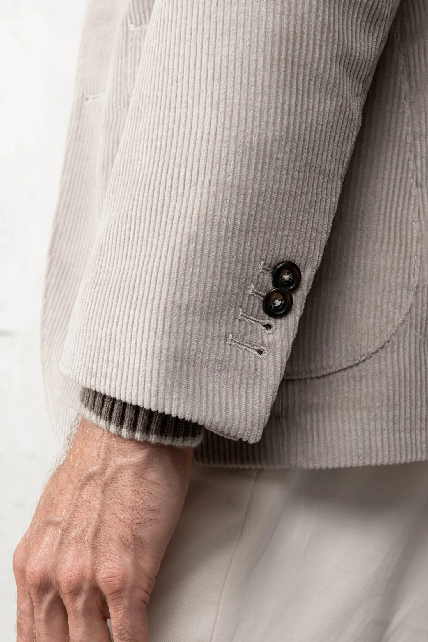Veste en velours côtelé beige « Soragna Collection » - Made in Italy