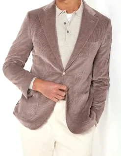 Veste en velours côtelé prune - Made in Italy