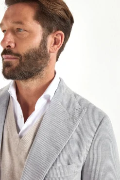 Veste en velours côtelé Stone - Made in Italy