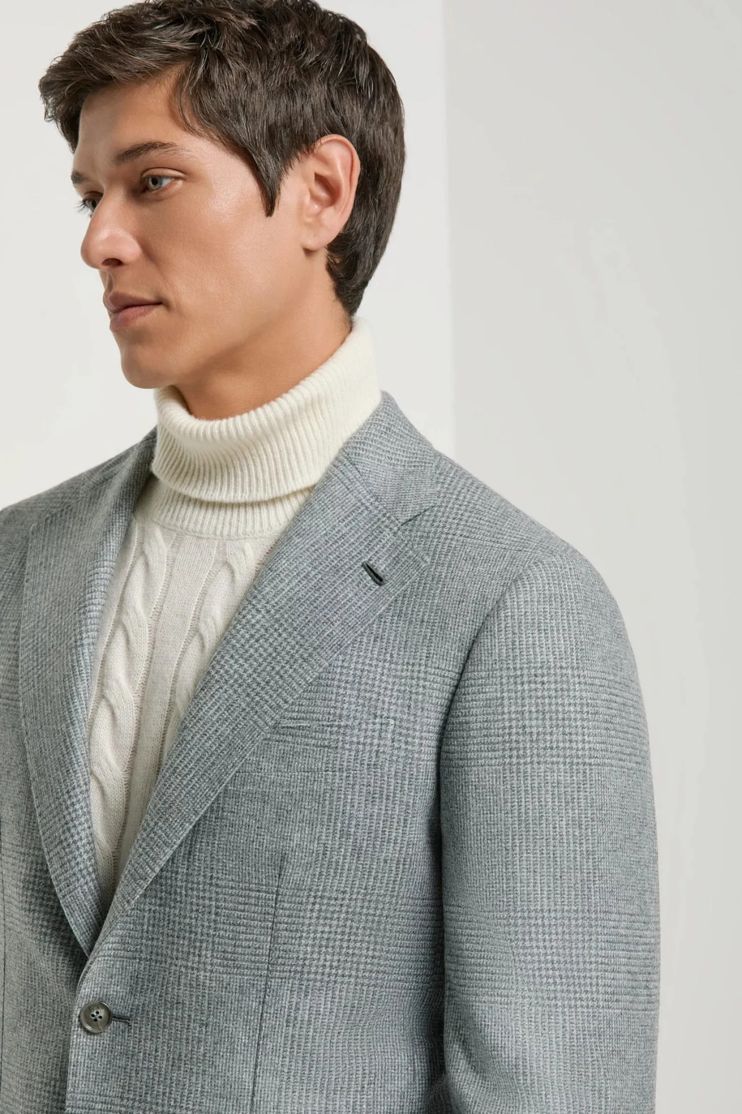 Veste Gris clair Prince de Galles - Made in Italy
