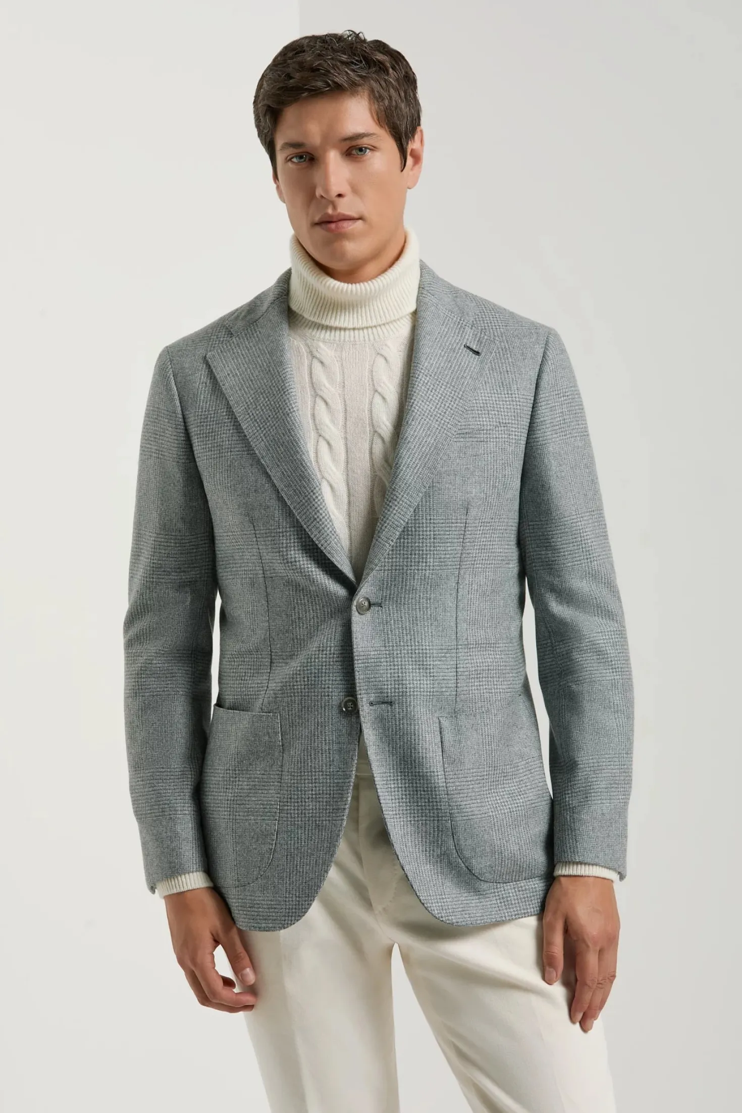Veste Gris clair Prince de Galles - Made in Italy