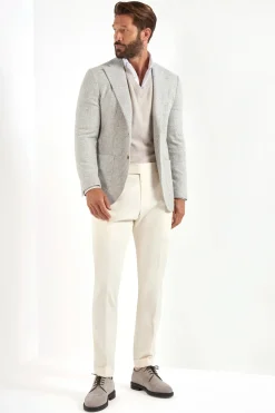 Veste gris clair Prince de Galles - Made in Italy