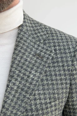 Veste pied-de-poule Sauge - Made in Italy