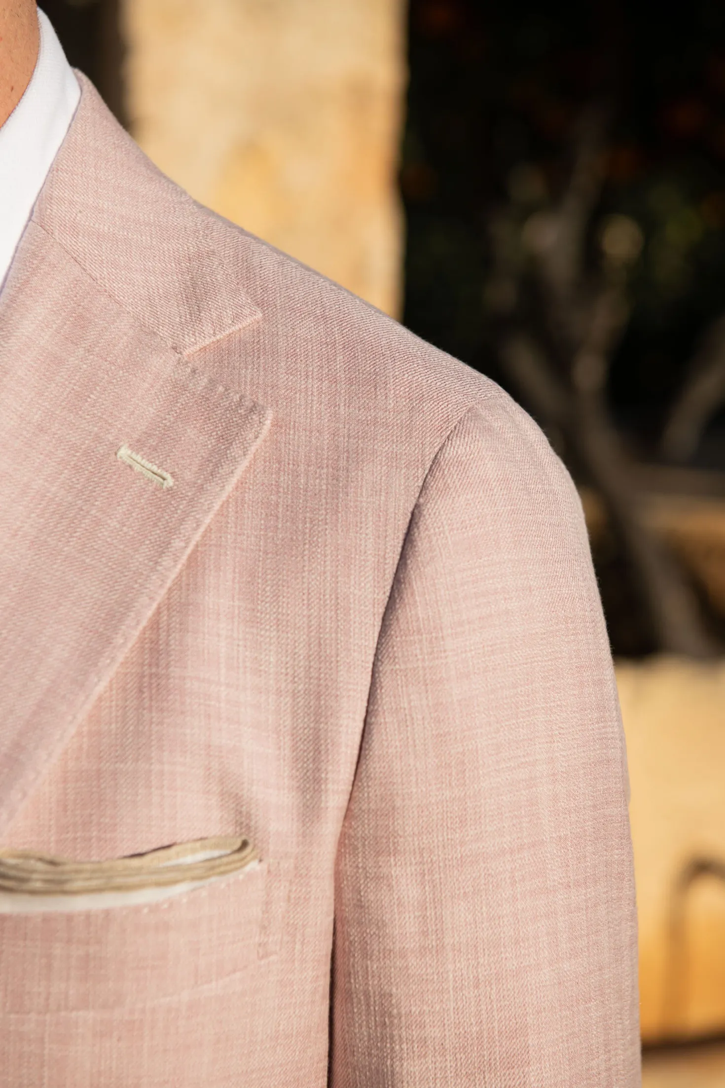 Veste rose en coton et soie - Made in Italy