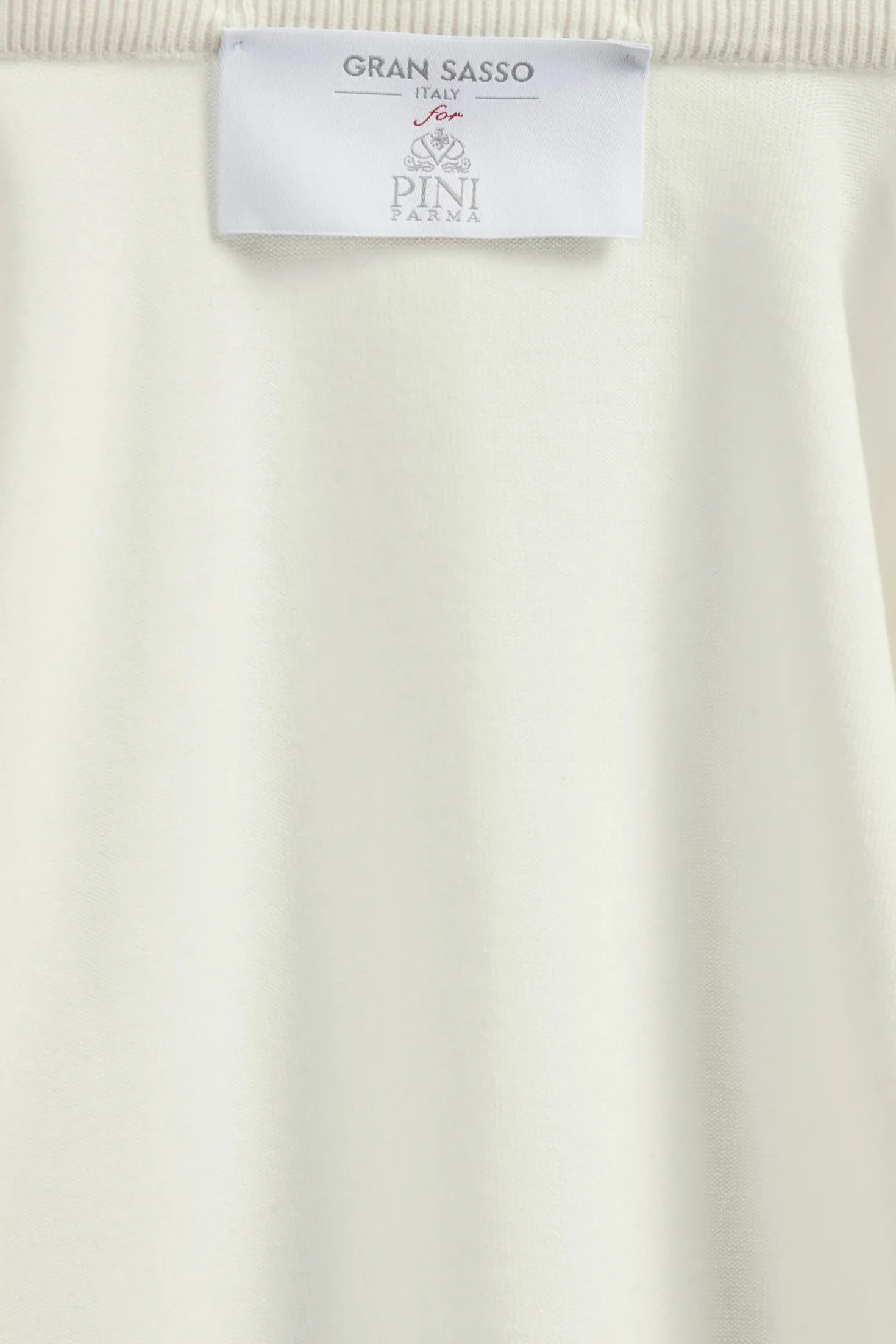 Veste zippée Blanc cassé en maille et nylon - Made in Italy